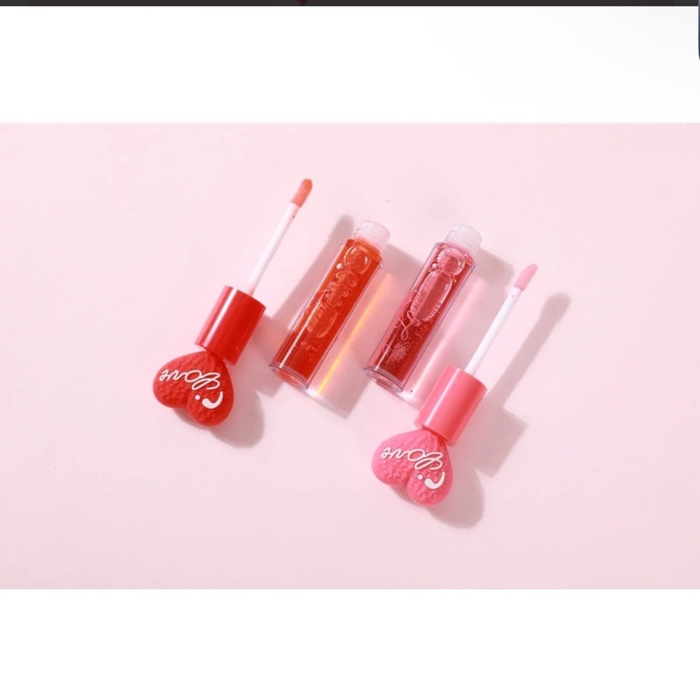 PXLOOK LOVE LIP GLOSS SET | RED + PINK